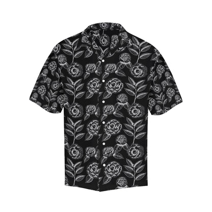 Camellia Pattern Print Design 02 Men's Hawaiian Shirt
