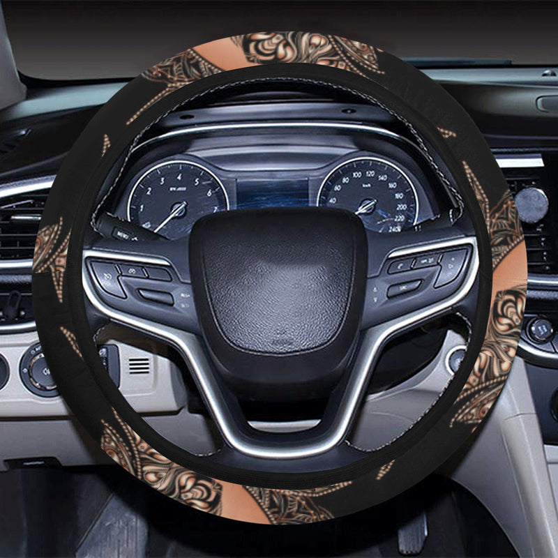 Sun Moon Mandala Steering Wheel Cover with Elastic Edge