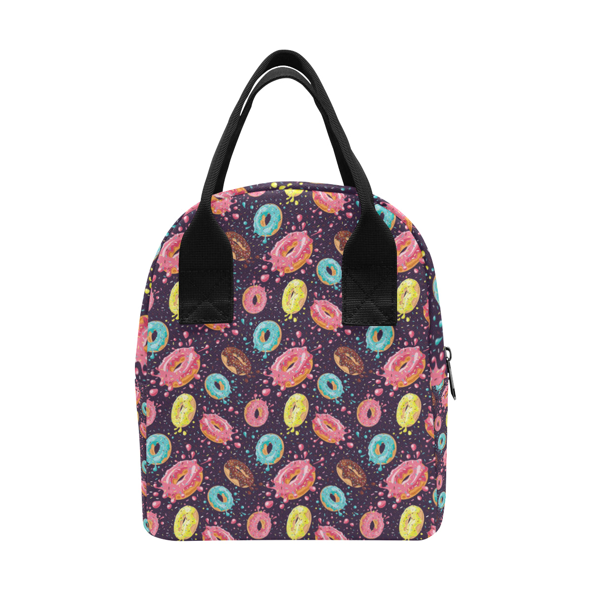Donut Pattern Print Design DN03 Insulated Lunch Bag