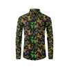 Butterfly Neon Color Print Pattern Men's Long Sleeve Shirt