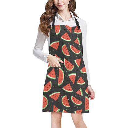 Watermelon Pattern Print Design WM09 Apron with Pocket