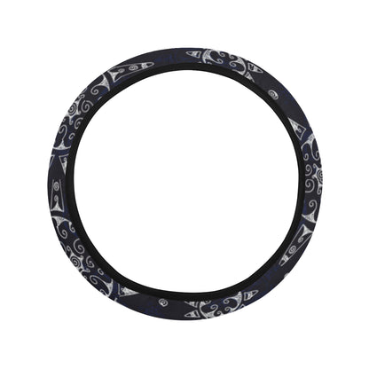 Sun Moon Pattern Steering Wheel Cover with Elastic Edge