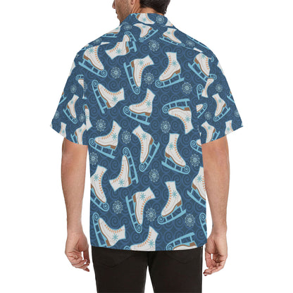 Ice Skate Pattern Print Design 01 Men's Hawaiian Shirt