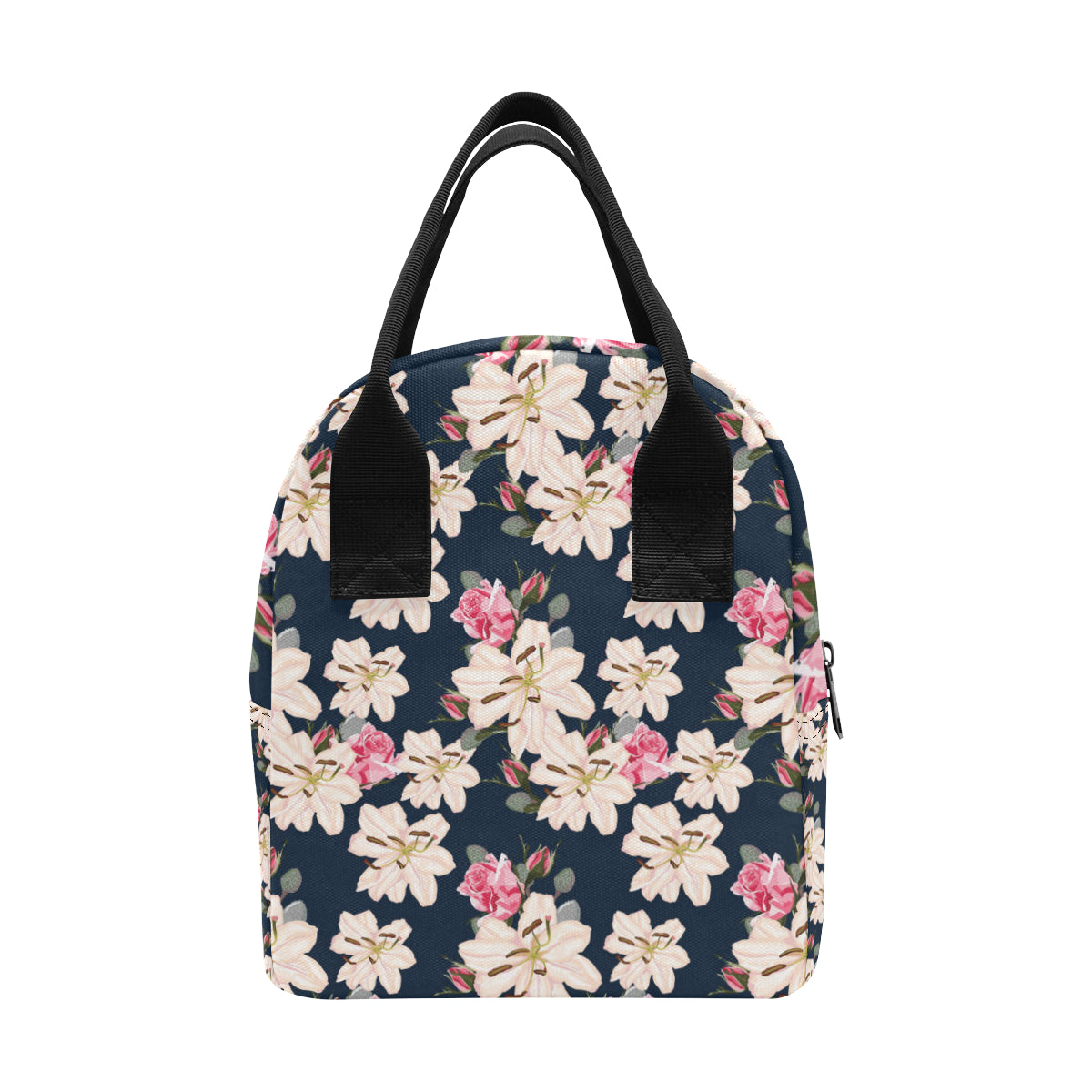 Lily Pattern Print Design LY04 Insulated Lunch Bag