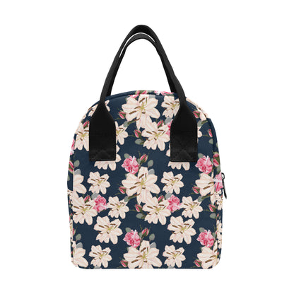 Lily Pattern Print Design LY04 Insulated Lunch Bag