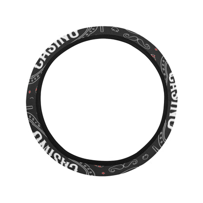Casino Pattern Print Design 04 Steering Wheel Cover with Elastic Edge