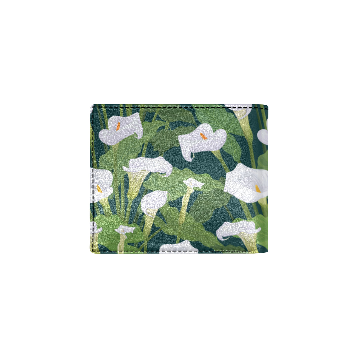 Lily Pattern Print Design 04 Men's ID Card Wallet