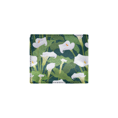Lily Pattern Print Design 04 Men's ID Card Wallet
