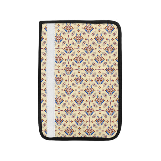 Aztec Wolf Pattern Print Design 03 Car Seat Belt Cover