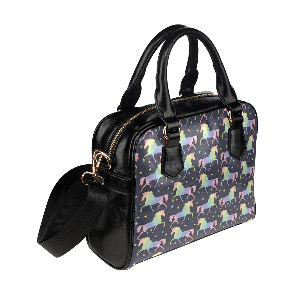 Rainbow Pattern Print Design A05 Shoulder Handbag