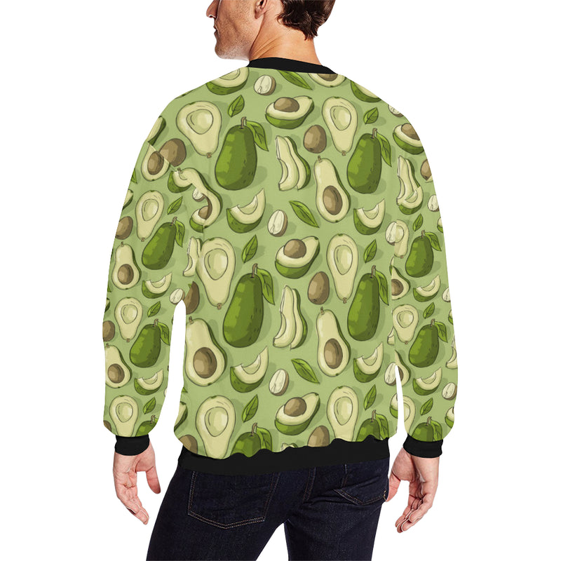 Avocado Pattern Print Design AC03 Men Long Sleeve Sweatshirt