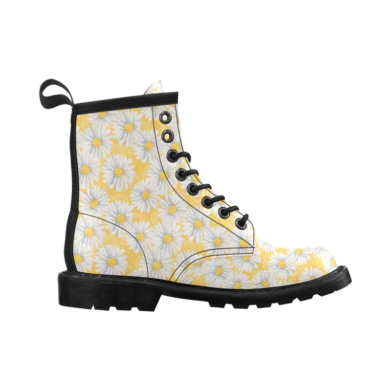 Daisy Yellow Watercolor Print Pattern Women's Boots