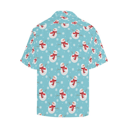 Snowman Print Design LKS304 Men's Hawaiian Shirt