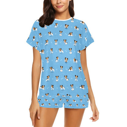 Russell Terriers Print Design LKS3010 Women's Short Pajama Set