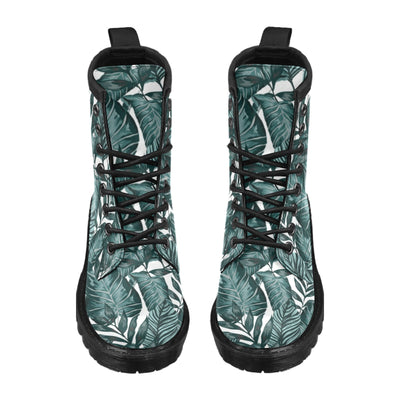 Tropical Palm Leaves Pattern Women's Boots