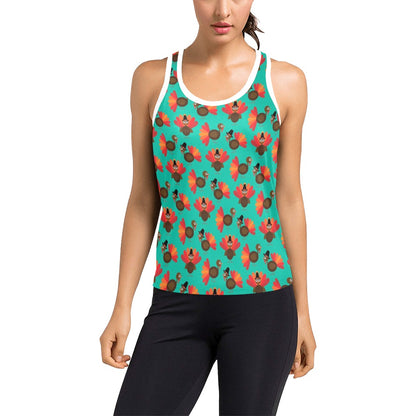 Thanksgiving Print Design LKS307 Women's Racerback Tank Top