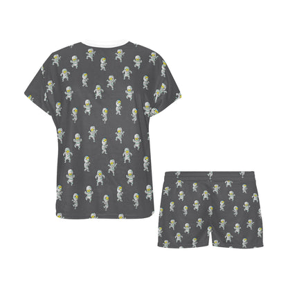 Mummy Print Design LKS305 Women's Short Pajama Set