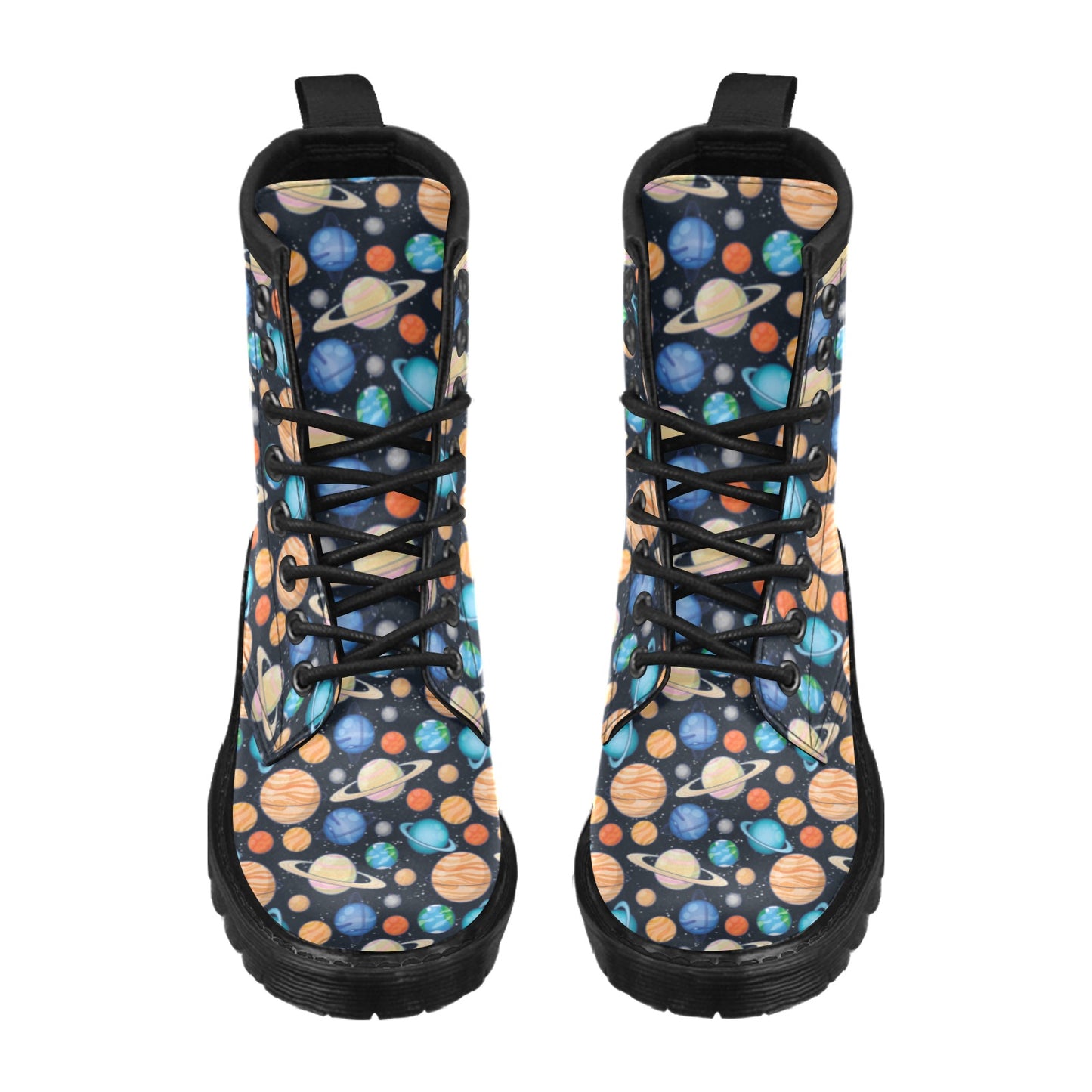 Planet Colorful Print Design LKS301 Women's Boots