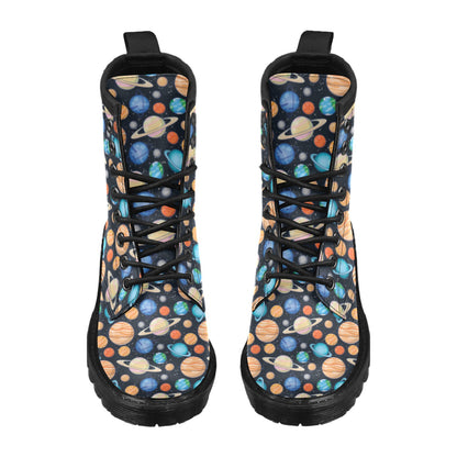 Planet Colorful Print Design LKS301 Women's Boots