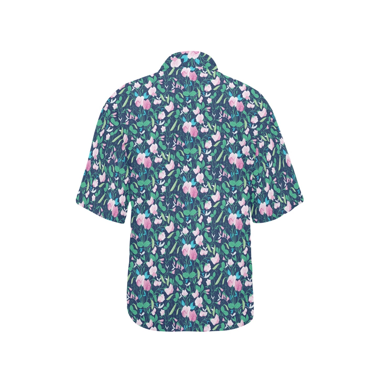 Sweet Pea Print Design LKS303 Women's Hawaiian Shirt