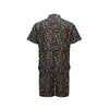 Music Note Colorful Themed Print Men's Romper