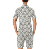 Damask Elegant Print Pattern Men's Romper