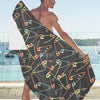 Safety Pin Print Design LKS301 Beach Towel 32" x 71"