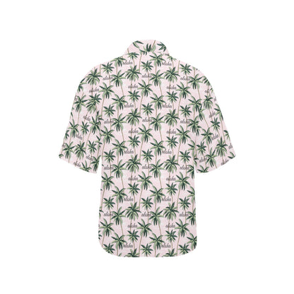 Aloha Beach Pattern Design Themed Print Women's Hawaiian Shirt
