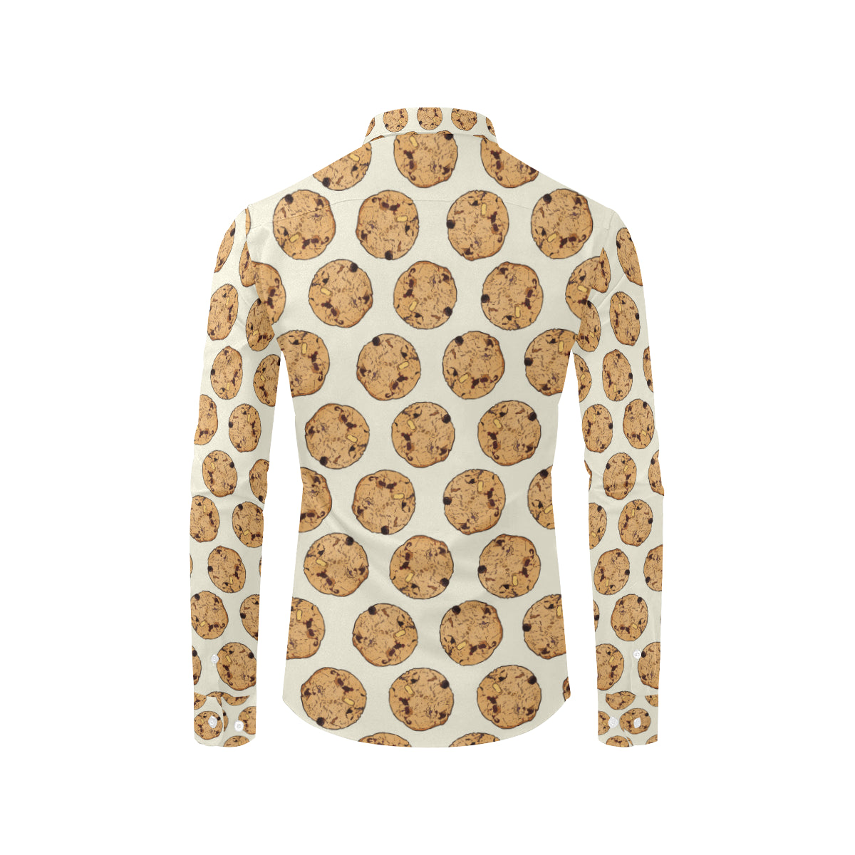 Cookie Pattern Print Design 05 Men's Long Sleeve Shirt