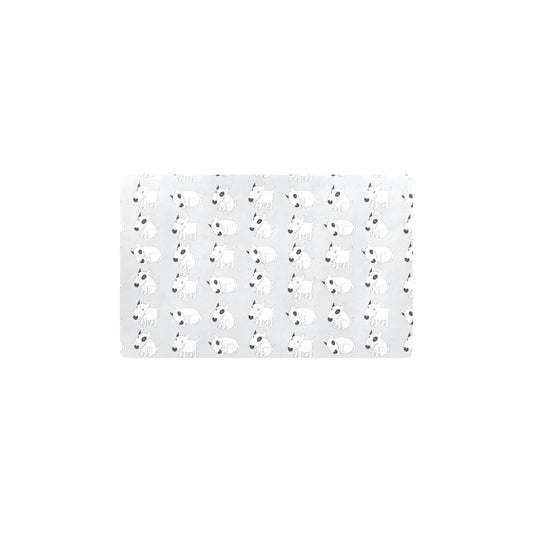 Bull Terrier hand draw Print Pattern Kitchen Mat