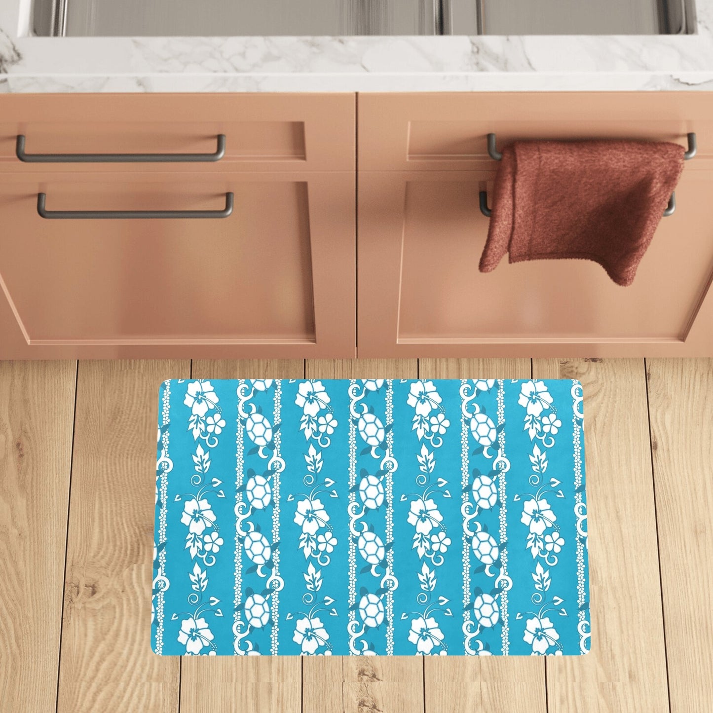 Hawaiian Themed Pattern Print Design H025 Kitchen Mat