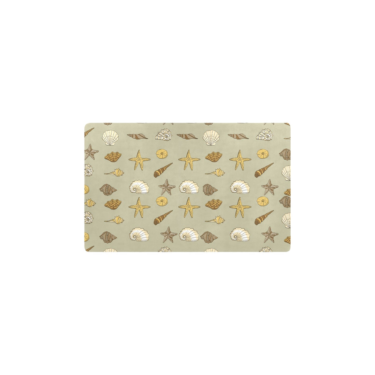 Seashell Beach Print Design LKS303 Kitchen Mat