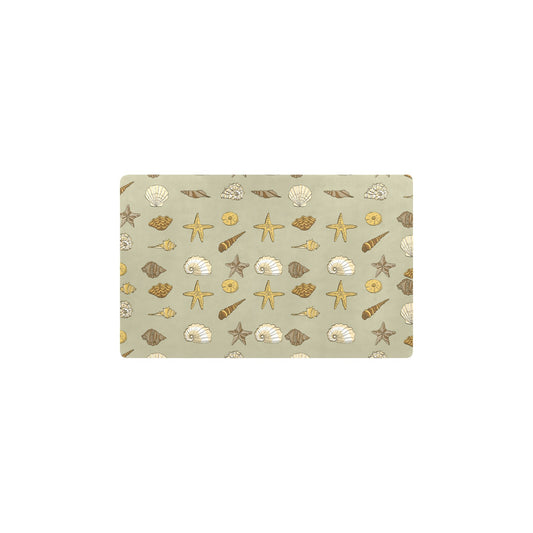 Seashell Beach Print Design LKS303 Kitchen Mat