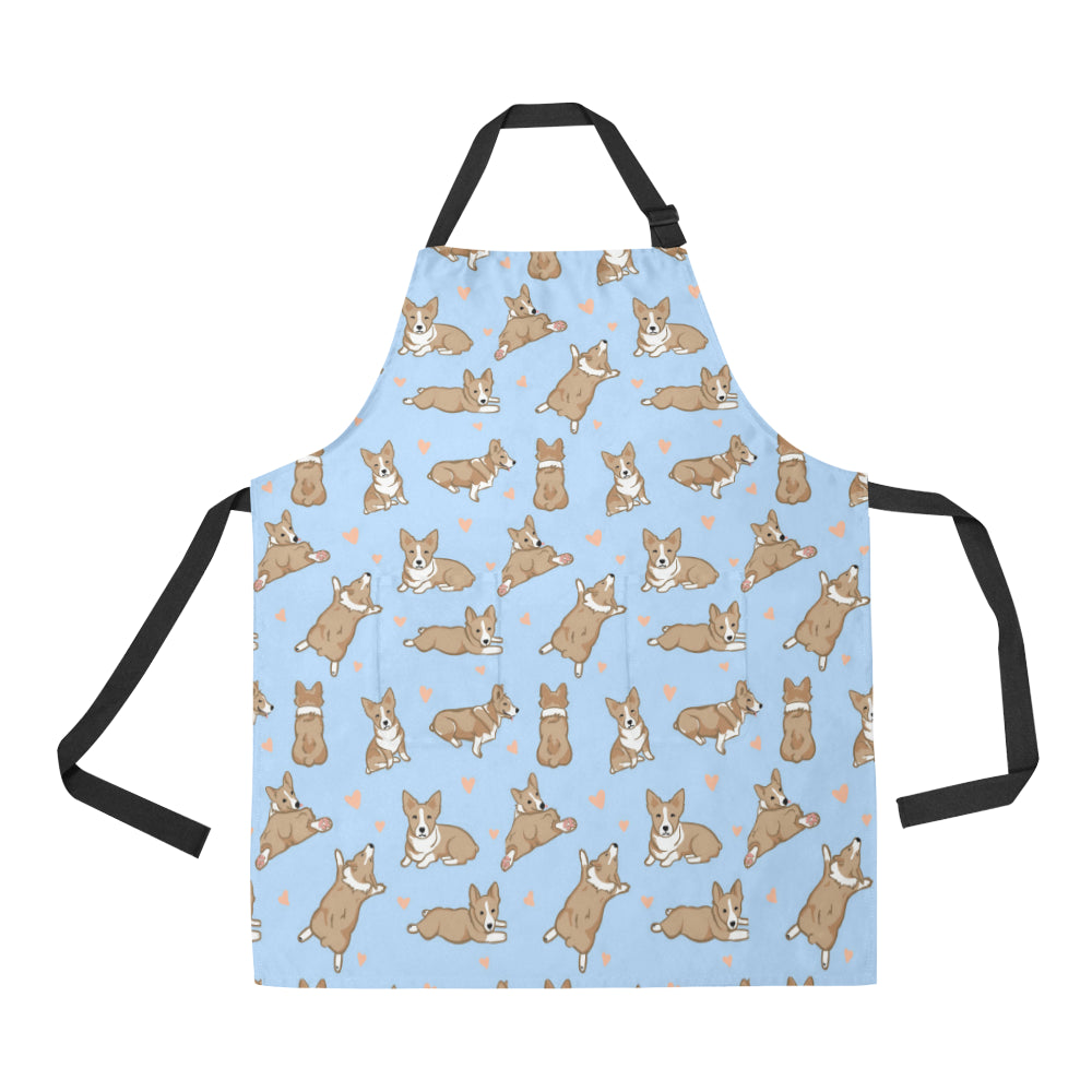 Pembroke Welsh Corgis Pattern Print Design A05 Apron with Pocket