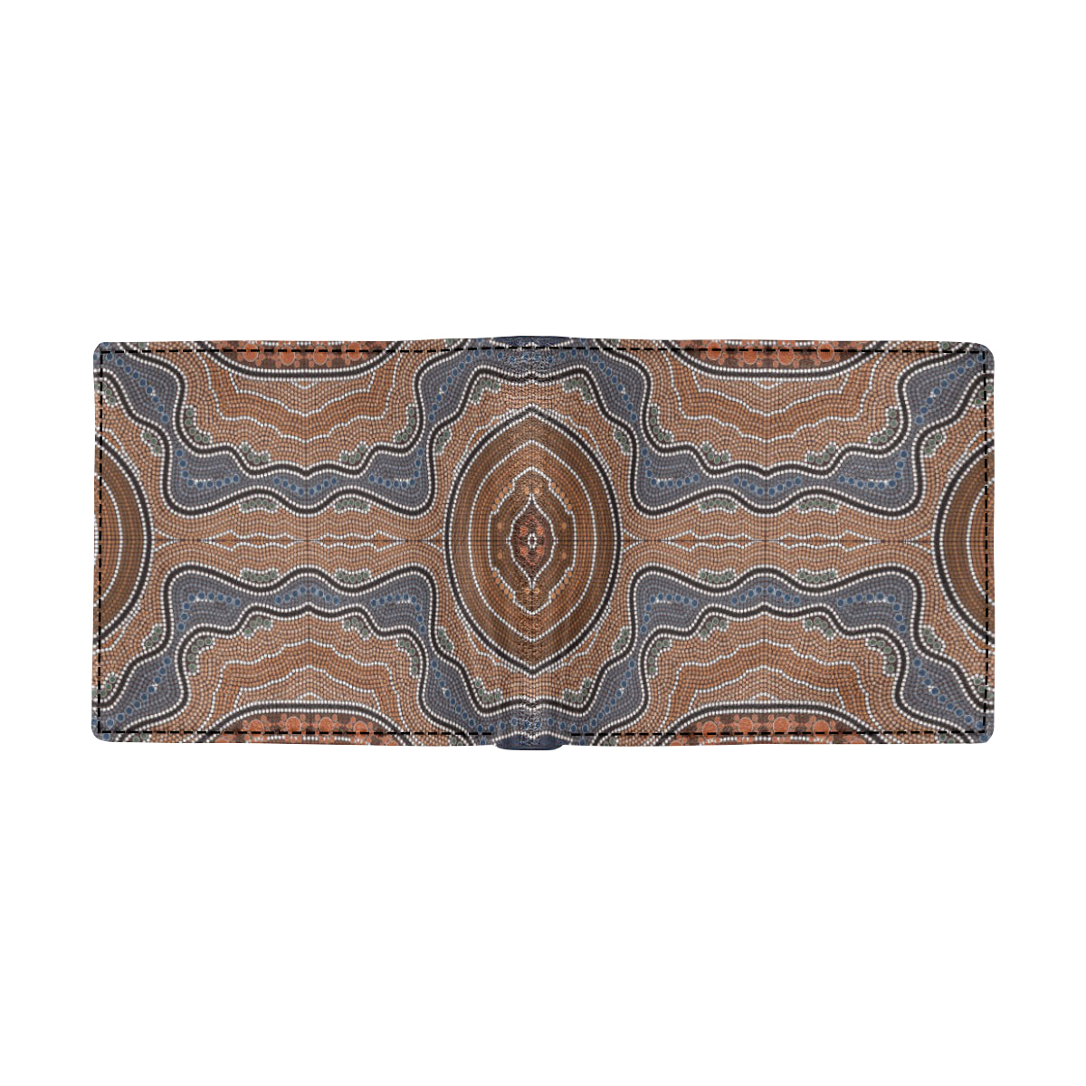 Aboriginal Pattern Print Design 01 Men's ID Card Wallet