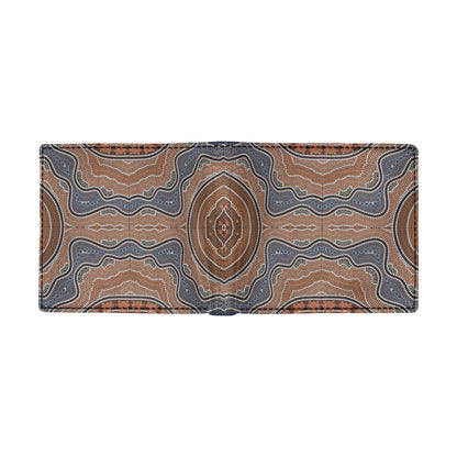 Aboriginal Pattern Print Design 01 Men's ID Card Wallet