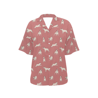 Bull Terriers Pattern Print Design 09 Women's Hawaiian Shirt