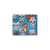 Sugar Skull Rose Pattern Men's ID Card Wallet