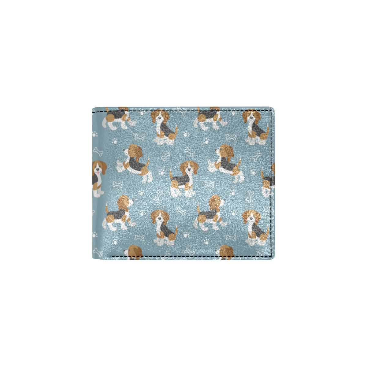 Beagle Pattern Print Design 02 Men's ID Card Wallet