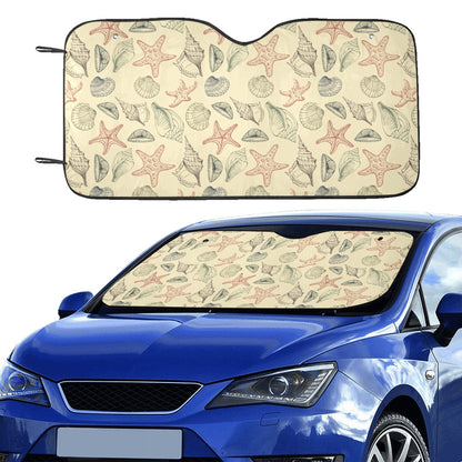 Seashell Print Design LKS305 Car front Windshield Sun Shade