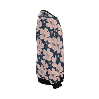 Plumeria Pattern Print Design PM018 Men Long Sleeve Sweatshirt
