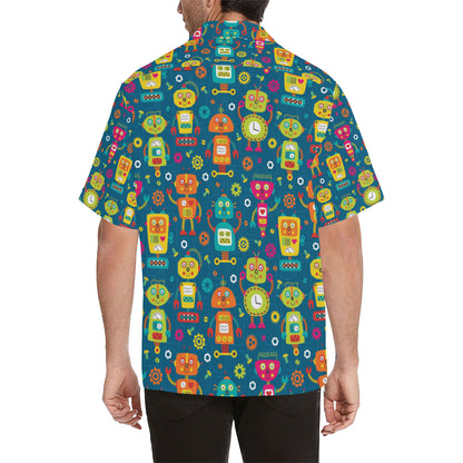 Robot Pattern Print Design A04 Men's Hawaiian Shirt