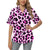 Pink Leopard Print Women's Hawaiian Shirt