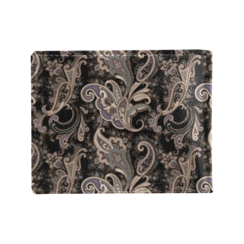 Paisley Mandala Design Print Men's ID Card Wallet
