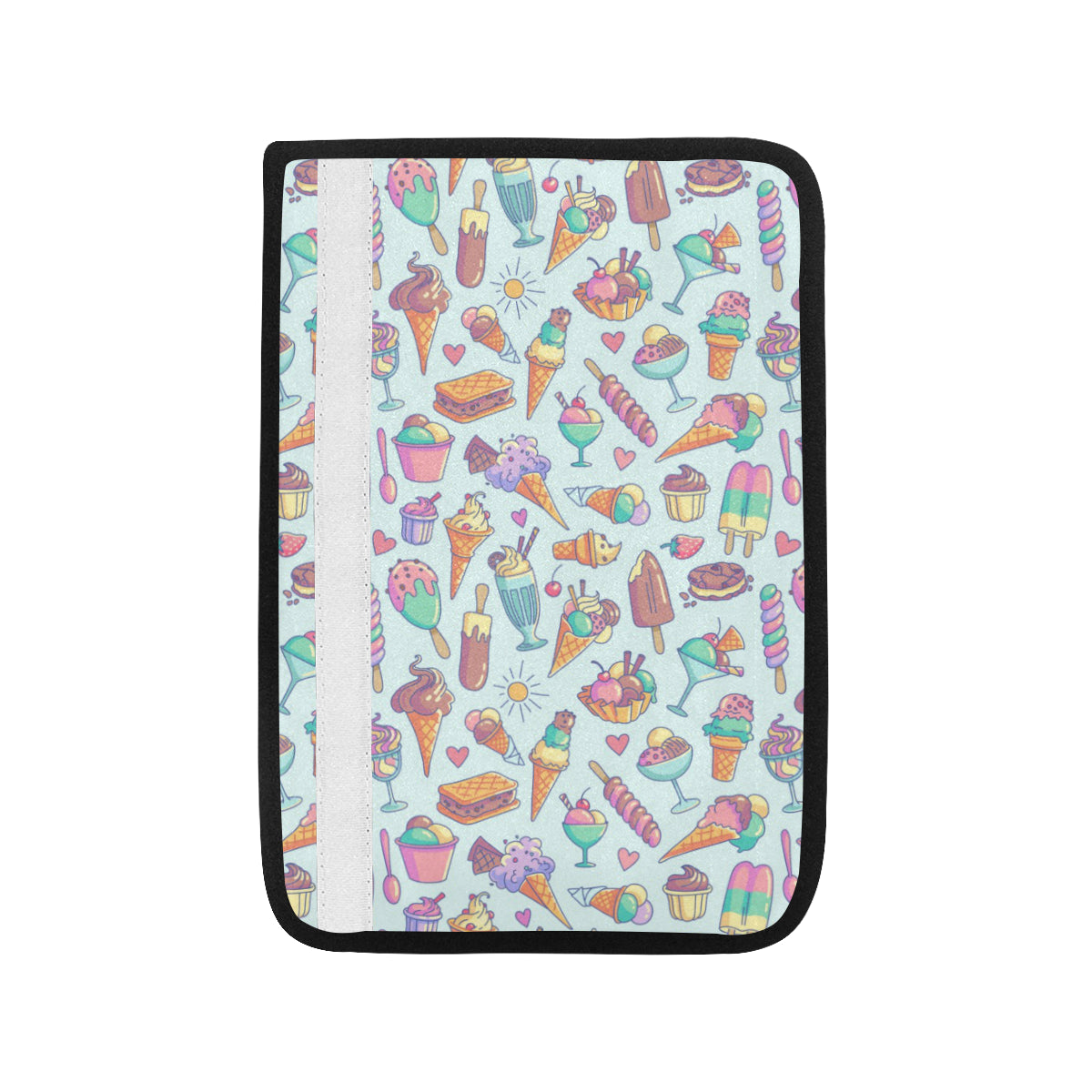 Ice Cream Pattern Print Design IC02 Car Seat Belt Cover