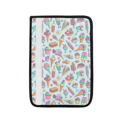 Ice Cream Pattern Print Design IC02 Car Seat Belt Cover