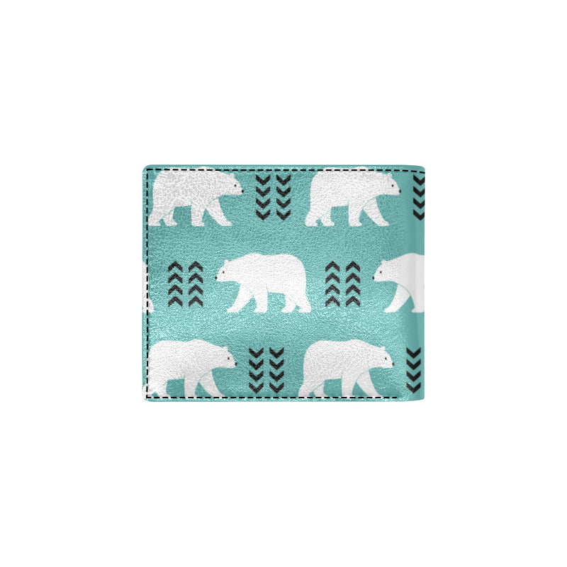 Polar Bear Pattern Print Design A05 Men's ID Card Wallet