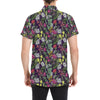 Cactus Pattern Print Design 08 Men's Short Sleeve Button Up Shirt