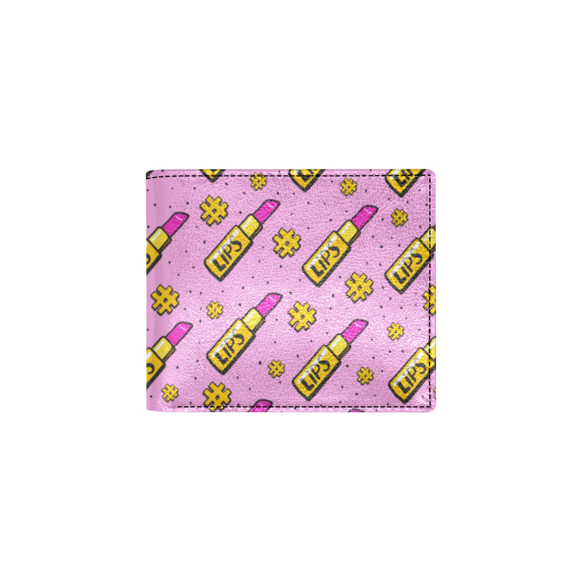 Lipstick Pattern Print Design LT03 Men's ID Card Wallet