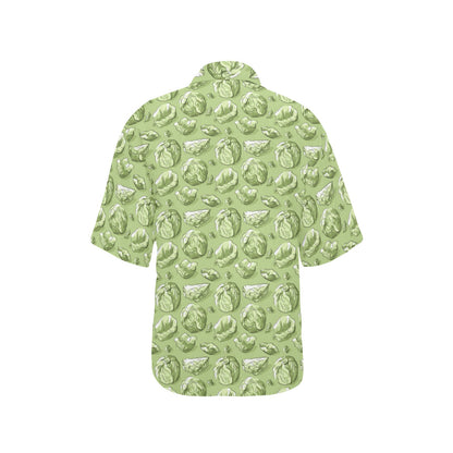 Brussels Sprouts Pattern Print Design 01 Women's Hawaiian Shirt